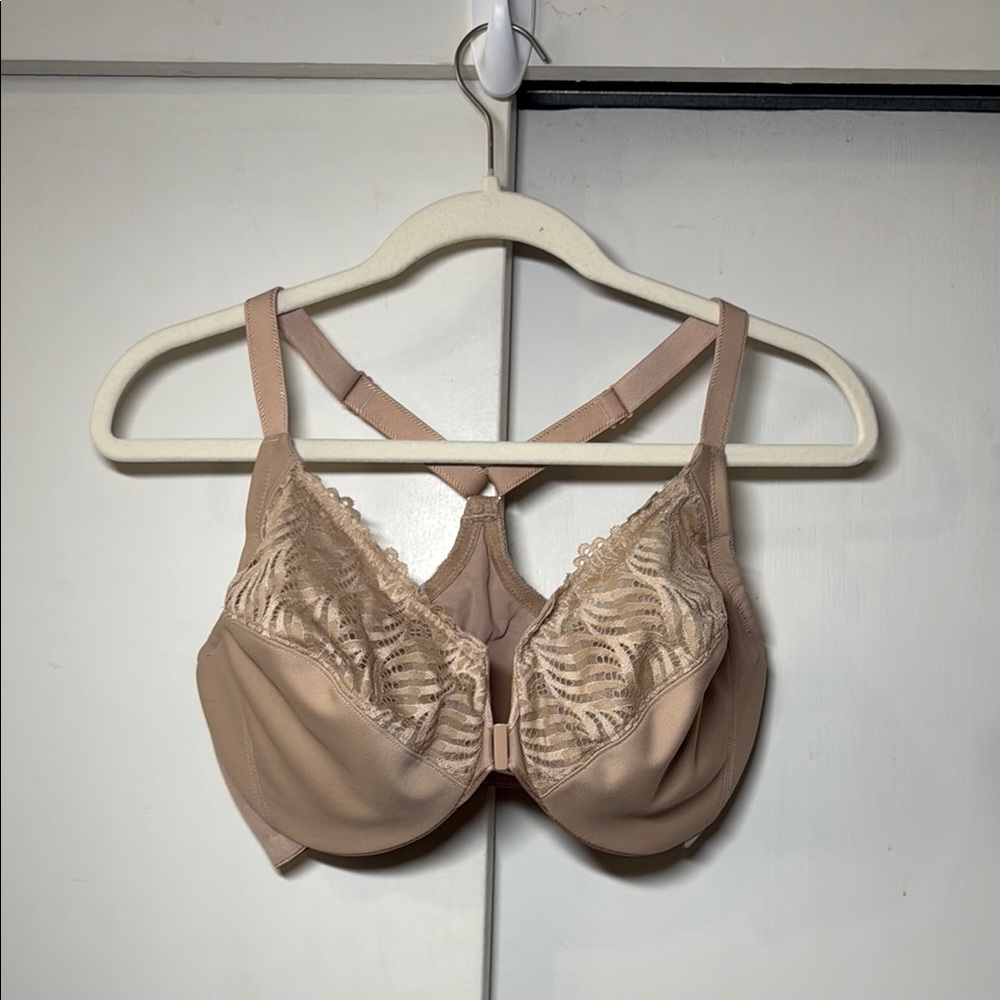 GLAMOURISE Front Close Racerback Unlined Bra - 34G
